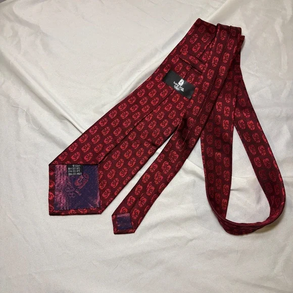RARE Beijing 2008 Olympic Neck Tie Limited Edition Beijing Logo Silk Red